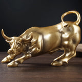 Wall Street Bull Sculpture Resin Statue for Home Desktop Decoration Indoor Ornaments Sculptural Home Decor Gift