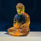 AOOKMIYA Creative Crystal Glass Buddha Decoration, Tabletop Crafts, Retro Living Room, Modern and Simplicity, Household and Office