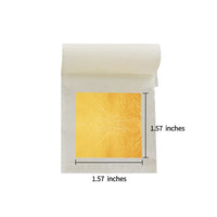 AOOKMIYA 100PCS 24K Gold Leaf Gold Foil Sheets for Decoration Arts Crafts Paper Home Real Gold Foil Gilding Paper
