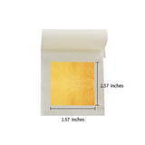 AOOKMIYA 100PCS 24K Gold Leaf Gold Foil Sheets for Decoration Arts Crafts Paper Home Real Gold Foil Gilding Paper