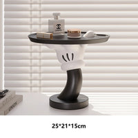 AOOKMIYA ART+ Creative Gifts Creative Mickey Tray Desktop Candy Storage Tray Container Resin Figurines Interior Entrance Key Home Office Table Decorations