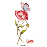 AOOKMIYA Small Waterproof Temporary Tattoo Sticker Colorful Leaf Flower Elephant Dolphin  Art Wrist Neck Women Kids Fake Mini Tatoo