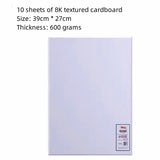 8K16K Watercolor Textured Cardboard Oil Painting Paper Art Pigment Painting Thickened Paper Rich Fiber Easy To Color