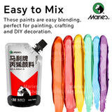AOOKMIYA Marie's 5 Packs 100ml/3.38oz Colorful Acrylic Paint Set for Models,DIY Craft,Canvas,Eggs,Rock,Wood,Wall for Adults & Artists