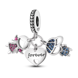 2025 Hot Sale Charms Bead 925 Sterling Silver Pink Butterfly Luminous Firefly Dangle Fit Bangle Bracelet Necklace DIY Jewelry