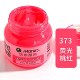 Dazzling Fluorescent Textile Fiber Acrylic Paint Single Bottle 50ml Colorful Painting Clothes Dye Waterproof Graffiti Diy