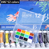 AOOKMIYA Holbein New Ancient Color Watercolor Paint 48 Colors 1ML Sub-pack Opaque Four Seasons Series Aquarelle Nail Art Supplies