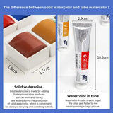Artists Solid Watercolor Pigments Picasso Tubular Color Block Beginners Hand Painting Materials Art Students Sketching Supplies