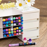 12/24/30 Colors Acrylic Marker Pens Waterproof Pen Soft brush Nib Student Art For Glass Stone Metal Glass Wood Plasctic Paper