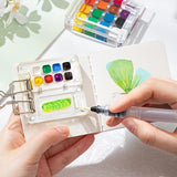 AOOKMIYA Acrylic Mini Watercolor Palette Empty 8/15 Grid Portable Paint Box Travel Painting Watercolor Packaging Paint Tray Art Supplies