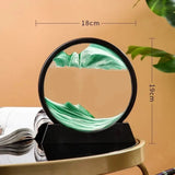 AOOKMIYA 3D Hourglass Quicksand Moving Sand Art Picture Round Glass Deep Sea Sandscape Craft Flowing Painting Office Hom