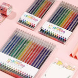 8/12/18 Color Glitter Gel Pen Set Stationery Iitems 1.0mm Gel Pens DIY Writing Drawing Stationery Back to School Supplies Gifts