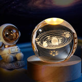 AOOKMIYA 3D Crystal Ball Creative Planet Galaxy Glass Globe Moon Crystal Ball Desktop decor Bedside House Decoration Home Ornament Gifts