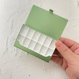 AOOKMIYA Portable Palette Ultra-thin Business Card Holder Watercolor Box 12/24/36 Grid Paint Tray Artist Travel Painting Supplies