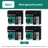 MIYA HIMI Jelly Pigment Single 30ml Gouache Pigment 56 Colors Beginners Try Supplement Replacement Training Art Gouache Pigment