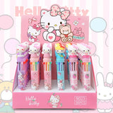 Sanrio Kuromi Ballpoint Pen 36pcs 10-Color Marker  Hello Kitty 0.7mm School Stationery Graffiti Painting Writing Instrument