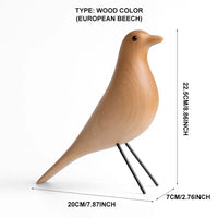 AOOKMIYA ART+ Creative Gifts TingKe Nordic simple ins wooden bird ornaments creative home decoration wood solid wood bird crafts housewarming birthday gift