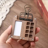 AOOKMIYA Portable Travel Wooden Handmade 8 Grid 0.5ml Watercolor Paint Palette Oil Paints Tray Box Empty Box Art Painting Supplies