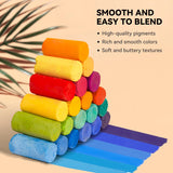 Paul Rubens Professional Soft Pastels, Handmade 96 Vibrant Colors Chalk Pastels Smooth and High Adhesion for Painting, Drawing