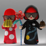 Yayoi Kusama Polka Dot Pumpkin Trendy Toy Figure, Trendy Art Decorative Desktop Doll Ornament, Creative Birthday Gift