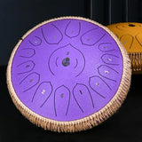 AOOKMIYA Carbon Steel Hollow Drum 13 Inch 15 Tone Steel Tongue Drums Anti-slip and Shock-proof Children Practice Percussion Instruments AOOKMIYA.COM