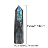 AOOKMIYA 8-15cm Large Size Natural Labradorite Tower Point Obelisk Ornament for Home Room Living Room Office Decor Christmas Gift