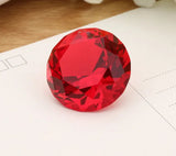 AOOKMIYA 1pcs Crystal Diamond Shaped Paperweight Decorative Cut Glass Giant Gemstone Wedding Christmas Ornament Gifts