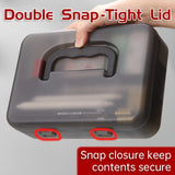 AOOKMIYA 1/2/3pcs Large Capacity Storage Painting Layer Double Pencil Box,Stackable for Brush Drawing Pen Pencil for Students and Artists