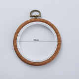 AOOKMIYA Imitated Wood Round,Oval Different Size Decorative Cross Stitch Hoop Ring Frame Embroidery Frame Circle Hanging Arts Ornament