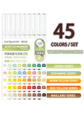 Languo 45-171 Colors Soft Brush Acrylic Marker Pen Set,DIY Hand Drawn,Student Graffiti Paint Art Acrylic Paint Pens