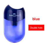 1Pc Double Hole Pencil Sharpener Transparent Pen Knife Kid Student Cutting Manual Pencil Sharpener Stationery School Supplies