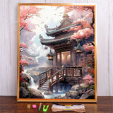 AOOKMIYA DIY Landscape Printed Pattern Cross Stitch Set Needlework Embroidery Kit For Beginner Handmade Sewing Art Craft Kits Home Decor