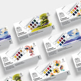 AOOKMIYA Winsor & Newton Cotman Solid Watercolor Paint Portable Travel Half Pan Paint Pigment with Palette Tray Paint Brush Set Painting  AOOKMIYA.COM