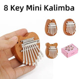 AOOKMIYA ART+ Creative Gifts 8 Key Mini Wooden Kalimba High Quality Exquisite Finger Thumb Piano Marimba Musical Good Accessory Pendant Gift
