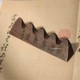 Solid Wood Pen Stand, Brush Stand, Pen Hanging, Ink Stone Base, Calligraphy Painting Four Treasures, Art Raw Paperweight