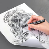 AOOKMIYA Hexagonal Graphite Pencil HB/2B/4B/6B Bold Wood-free Graphite Full Lead Rod Travel Sketching Portable Painting Art Supplies