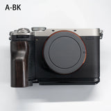 Hot Wood Hand Grip Holder Quick Release Plate L Bracket Base for Sony A7Cii A7CR A7C2 Aluminum Alloy Baseplate High quality