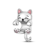 2025 Hot Sale Charms Bead 925 Sterling Silver Pink Butterfly Luminous Firefly Dangle Fit Bangle Bracelet Necklace DIY Jewelry