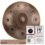 AOOKMIYA 9 Tone HandPan Drum Handmade 10 Note Tongue Drum Professional Handpan Adult Steel Tongue Drums Musical Instruments Percussion AOOKMIYA.COM