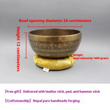 Nepal Handmade Brass Singing Bowl Meditative Buddhist Supplies Chakra Yoga Sound Bowl Percussion Musical Instrument Singing Bowl