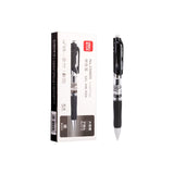 Deli 0.5mm Black Gel Pens (5-Pack), Long-Lasting 700m Writing Length, Smooth Ink Flow, Ideal for Students, Office