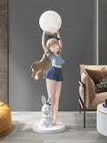 AOOKMIYA ART+ Creative Gifts Home Decor Girl Sculptures 120CM Figure Statues Living Room Restaurant Creative Large Floor Decoration Nordic Style Modern Gifts