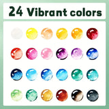 AOOKMIYA Marie's Gouache Paint Set Jelly Cup 24 Colors 30ml/Cup with Portable Case,,Rich Pigment for Canvas,Painting,Watercolor Papers