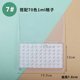 AOOKMIYA Empty Watercolor Paint Packaging Box 0.5/1/2ML Watercolor Grid Plastic Box Paint Tray Storage Box Painting Art Supplies