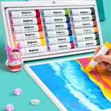 AOOKMIYA 12/18/24 Color Solid Gouache Stick Common Color/Macaron Color Rotating Water-soluble Children's Crayon ARTIST GRADE Art Supplies