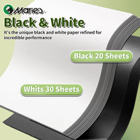 AOOKMIYA Marie's Acrylic Marker Papers, 50 Sheets 16K/A4/8K  32 lb/120 gsm,Sketchbook for Alcohol Markers and Ink Mediums for Adults