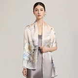 100% Silk Scarf Women Print Hangzhou Handkerchief Pure Silk Neckscarves Luxury Bufandas Silk Shawl  2025 Long Scarf