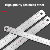Deli Stainless Steel Ruler 15/20/30cm Metal Straight Ruler for Home School Precision Measuring Drawing Tool Supplies