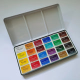 Student Solid Watercolor Box Pigment Empty Box 24 Colors 16 Colors Rosa Solid Pigment Mixing Box Portable Paint Iron Box