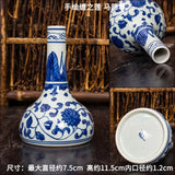 Hand-painted Blue and White Porcelain Bottle, Ceramic Ornament, Mini Vase, Appreciation Bottle, Gift